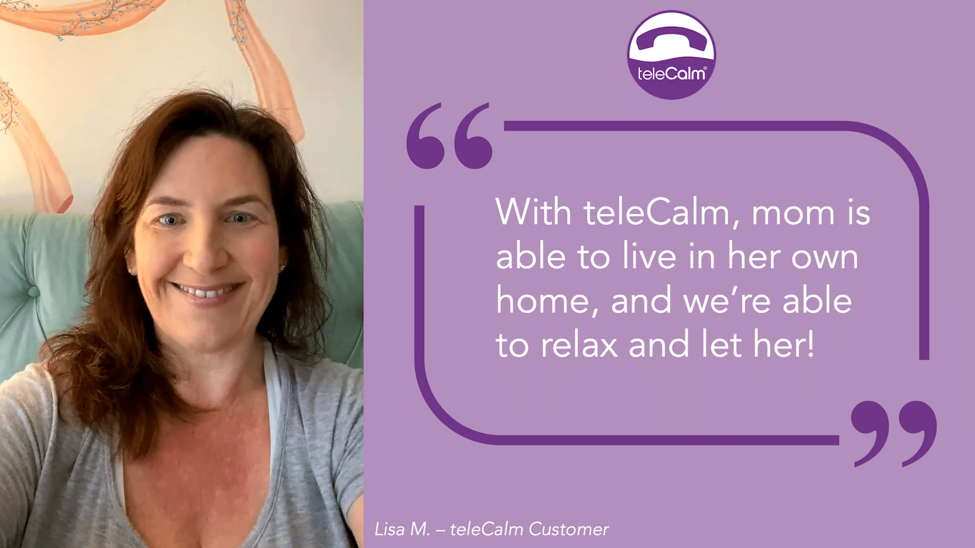 teleCalm testimonial from lisa m.